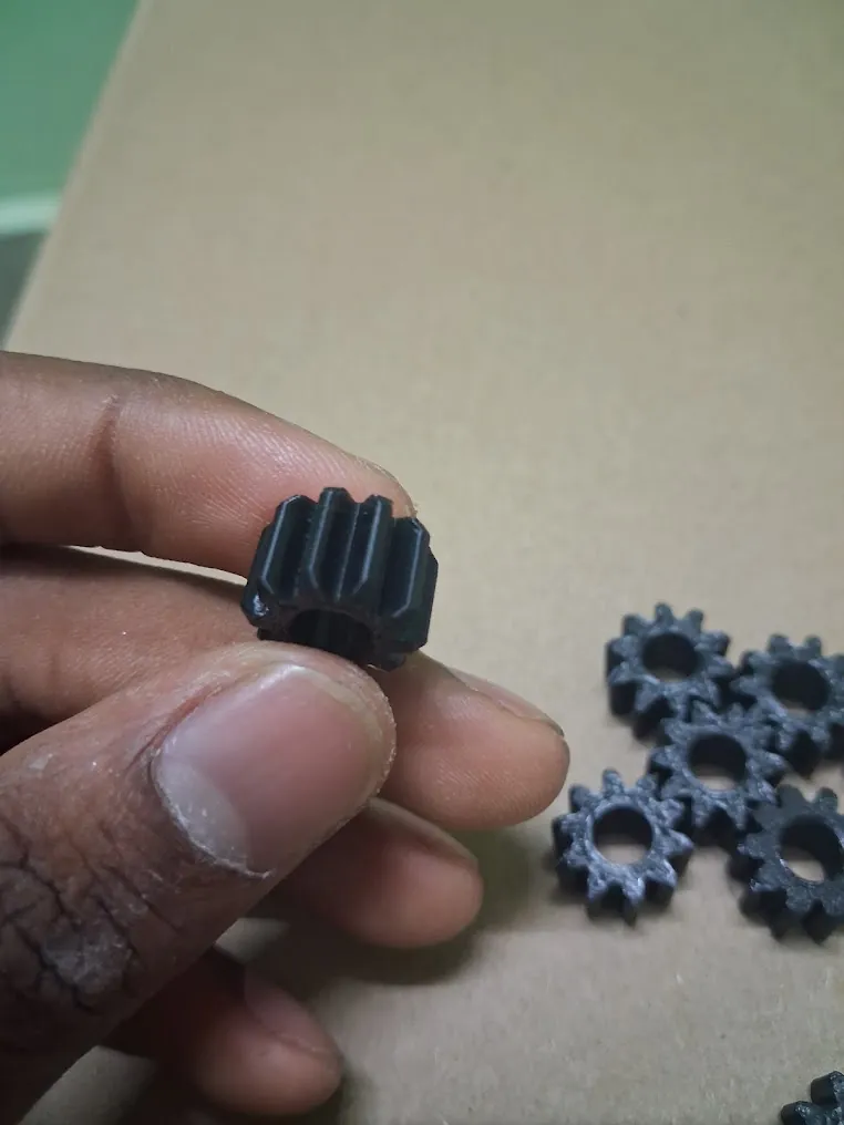 Set of 3D printed gears