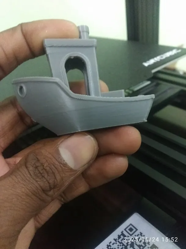 Grey 3D printed prototype mount